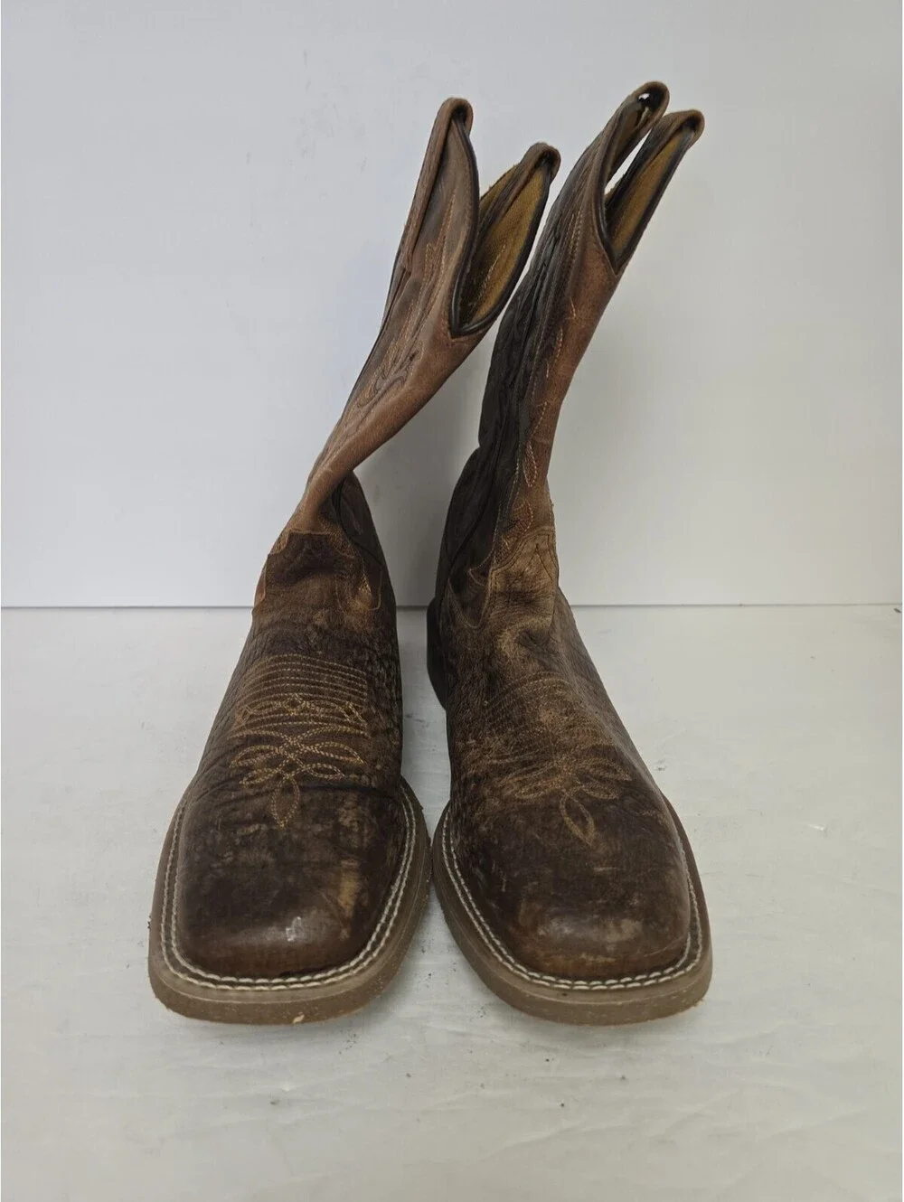 Laredo Men's 7835 Rancher Stockman Square Soft Toe Western Boot Brown Size 10D